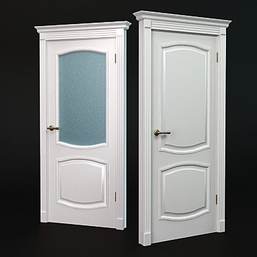 Elegant Italian Style Doors 3D model image 1 