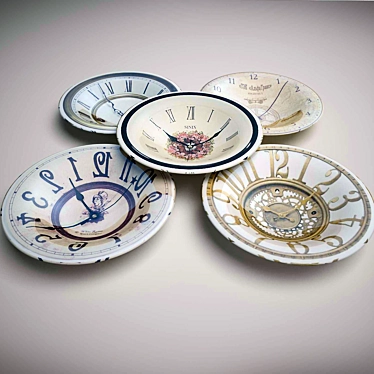 Classic Dials Pattern Plates 3D model image 1 