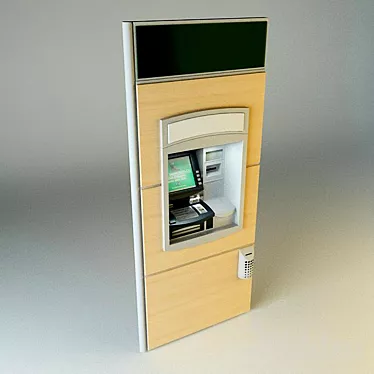 Smart ATM Bank Wall-Mounted 3D model image 1 