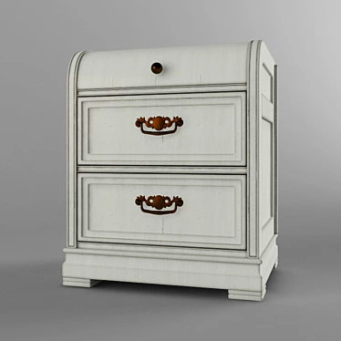 Retro Chic Bedside Table 3D model image 1 
