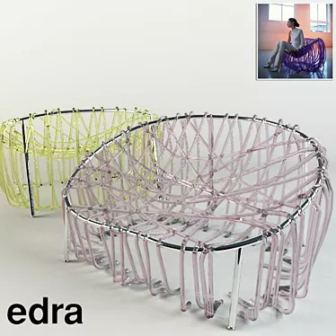 Edra Anemone Chair: The Perfect Blend of Comfort and Style 3D model image 1 