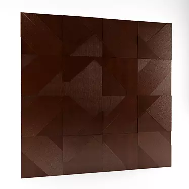 Wooden Stripes Boiserie Wall Panels 3D model image 1 