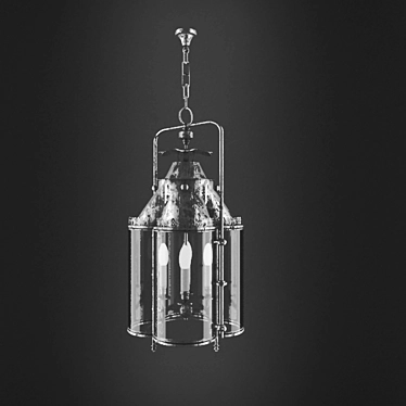 Vintage Hanging Lamp 3D model image 1 