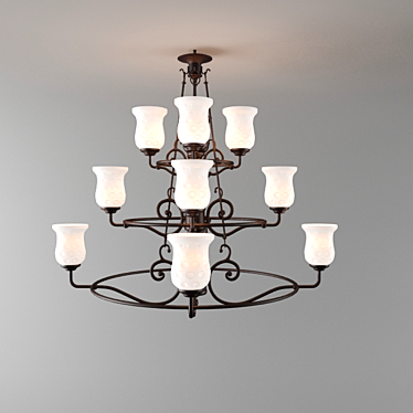 Italian Inspired Luce Gela Chandelier 3D model image 1 