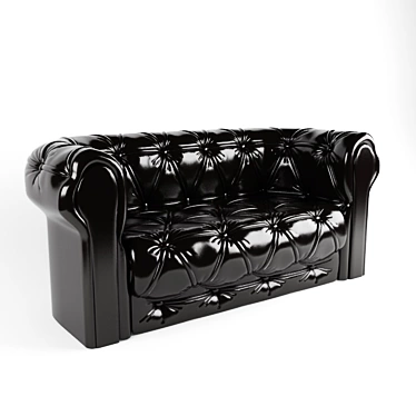 Classic Black Chesterfield 3D model image 1 