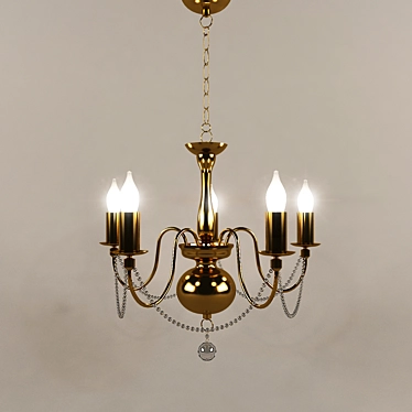 Elegant Crystal Chandelier 3D model image 1 