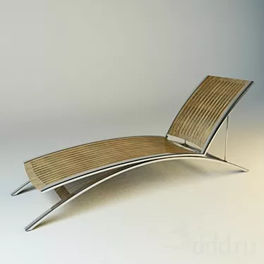 Relaxation Station: Outdoor Lounge Chair 3D model image 1 