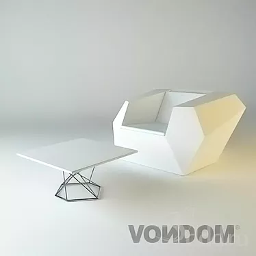 Elegant Vondom Outdoor Chair 3D model image 1 
