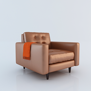 Luxury Leather Armchair 3D model image 1 