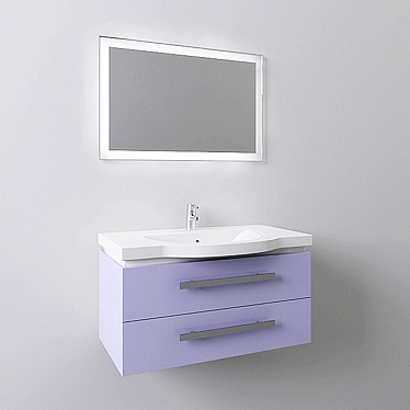 Lusso Bathroom Mirror & Vanity 3D model image 1 