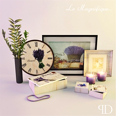 Lavender Decor Set 3D model image 1 