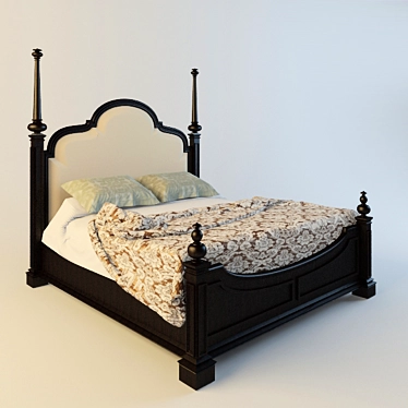 Elegant Mar-a-Lago Bedroom Set 3D model image 1 