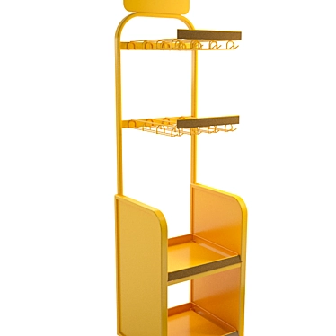 Compact Beverage Display Stand 3D model image 1 