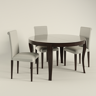 Elegant Italian Table Set 3D model image 1 