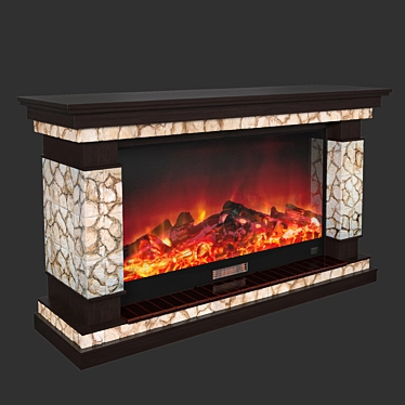Glenrich Electric Fireplace: Stylish and Efficient 3D model image 1 