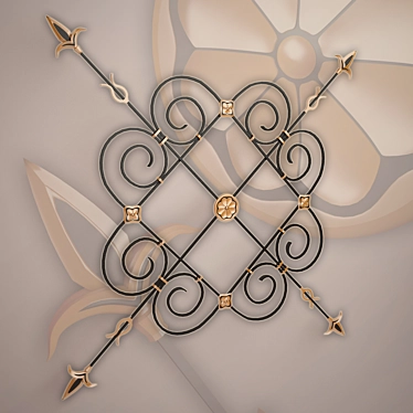 Elegant Wrought-Iron Decor 3D model image 1 