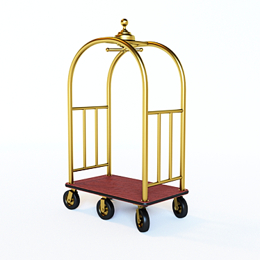 Hotel Luggage Trolley 3D model image 1 