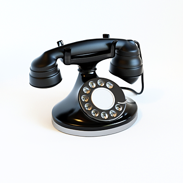 Vintage Textured Phone 3D model image 1 