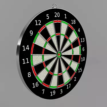 Precision Bullseye Target Darts 3D model image 1 