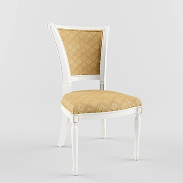 Elegant Wood Dining Chair 3D model image 1 