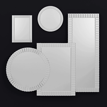 Capri Mirror Collection: Large, Small, Round & Full Length Mirrors 3D model image 1 