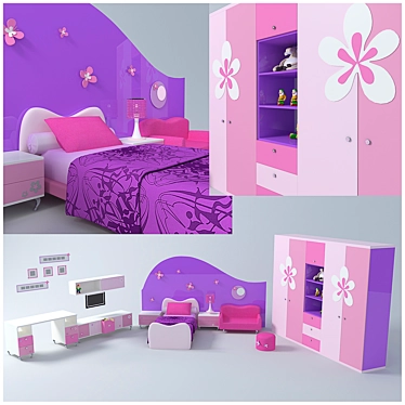 Fairyland Haven: Girls' Nursery Room 3D model image 1 