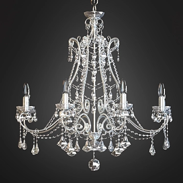 Crystal Brilliance: Exquisite Chandelier by Renowned Manufacturer 3D model image 1 