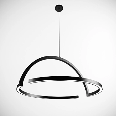 Modern Minimalist Round Ceiling Lamp 3D model image 1 