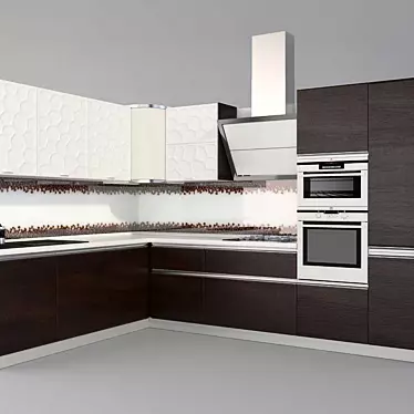 Modern Kitchen Drida 3D model image 1 