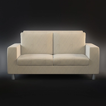 Modern Velvet Sofa 3D model image 1 