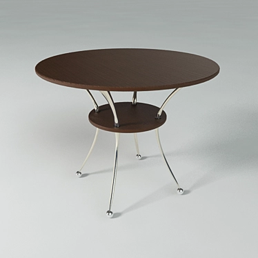 Sleek Espresso Coffee Table 3D model image 1 