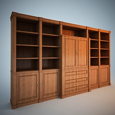 Classic Bookcase: Timeless Elegance 3D model image 1 