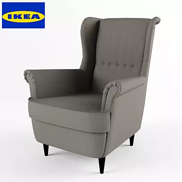 Swan Grey Strandmon Armchair 3D model image 1 