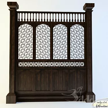 Javanese Heritage Wall Panel 3D model image 1 