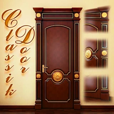 Title: Elegant Classic Door 3D model image 1 