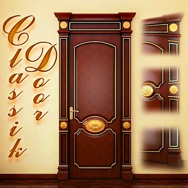 Classic Custom-Designed Door 3D model image 1 