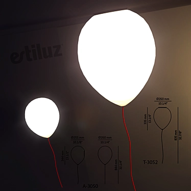 Soft Glow Balloon Lamp 3D model image 1 