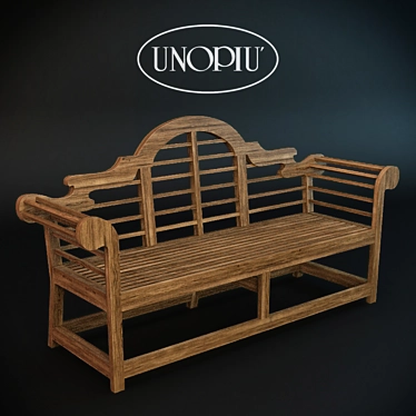 Unopiu Luty Teak Sofa - Sleek and Stylish 3D model image 1 