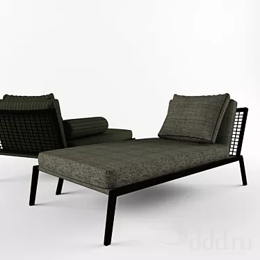 Elegant Arc Chair: Modern Comfort 3D model image 1 