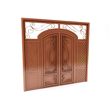 Rustic Garden Gate 3D model image 1 