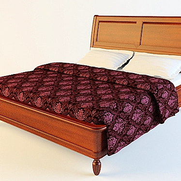 Italian Luxury: Cavio Bed with Included Textures 3D model image 1 