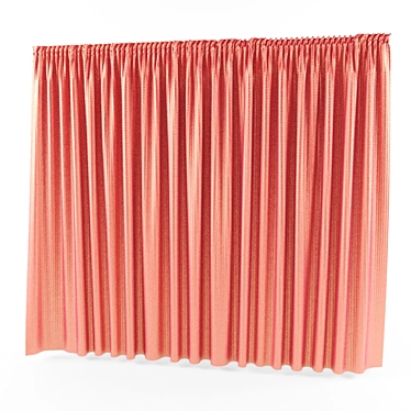 Elegant Folded Window Shades 3D model image 1 