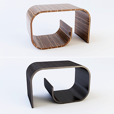 Modern Plywood Coffee Table 3D model image 1 
