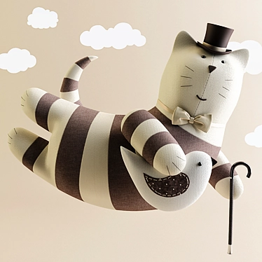 Playful Kitty Toy 3D model image 1 