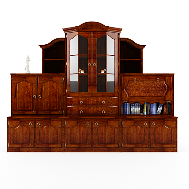 Classic Antique Wall Unit 3D model image 1 