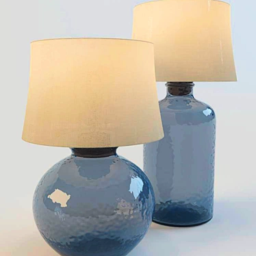 Sleek Glass Table Lamp 3D model image 1 