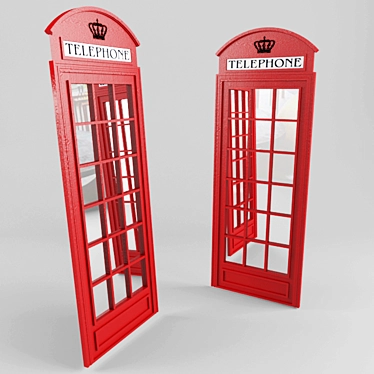 London Telephone Mirror: Elegant 210cm 3D model image 1 