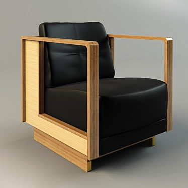 Stylish Upholstered Armchair 3D model image 1 