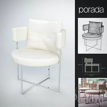 Porada Sirio: Elegant Armchair 3D model image 1 