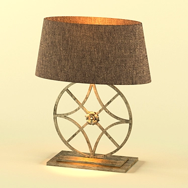 Vintage Iron Florette Lamp 3D model image 1 